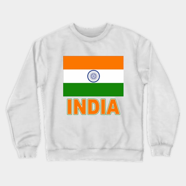 The Pride of India - Indian National Flag Design Crewneck Sweatshirt by Naves